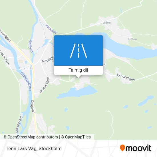 Tenn Lars Väg karta