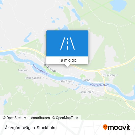 Åkergårdsvägen karta