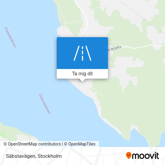 Säbstavägen karta