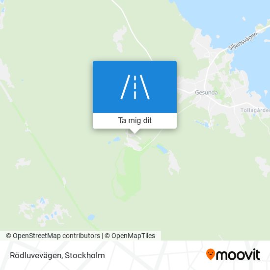 Rödluvevägen karta