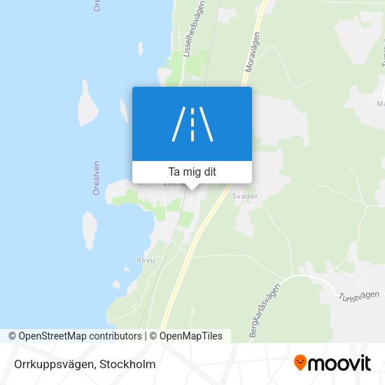 Orrkuppsvägen karta