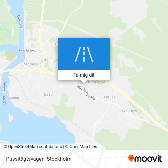 Pussitägtsvägen karta