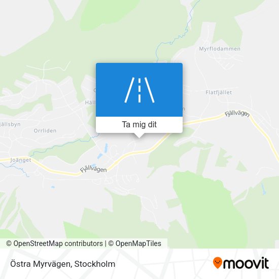 Östra Myrvägen karta