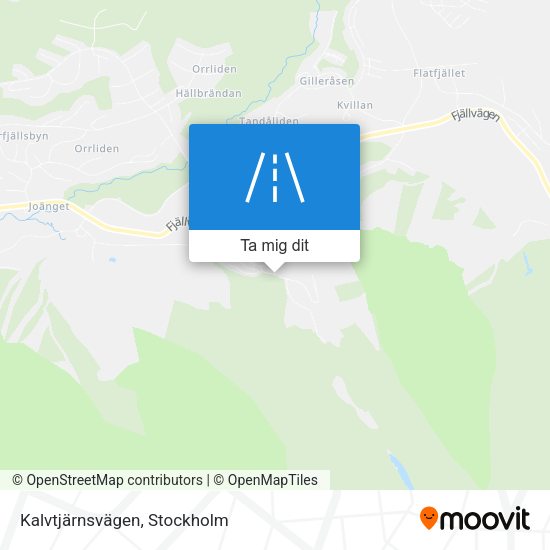 Kalvtjärnsvägen karta
