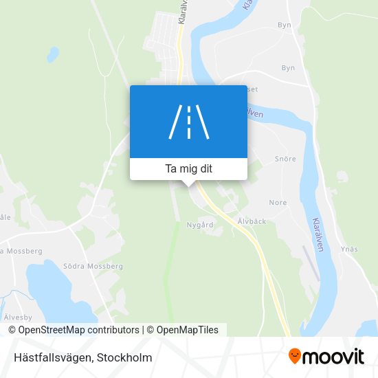 Hästfallsvägen karta