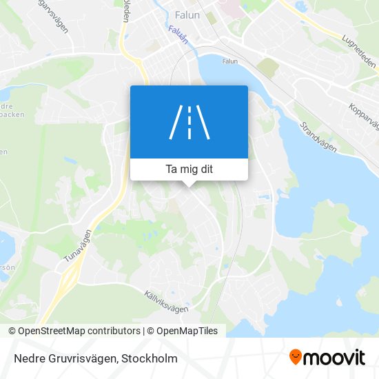 Nedre Gruvrisvägen karta