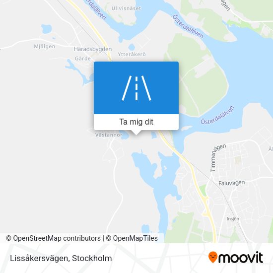 Lissåkersvägen karta