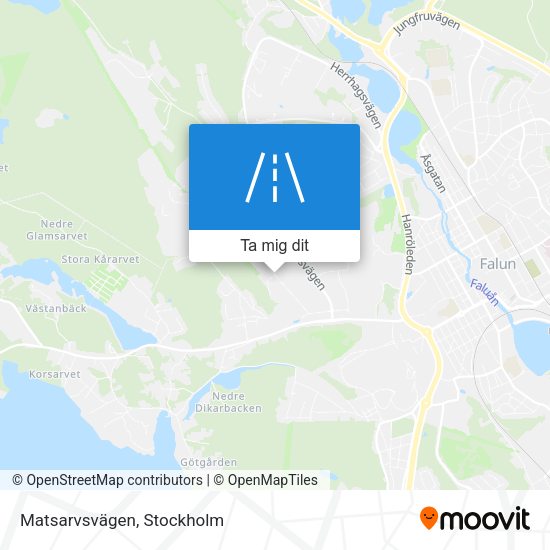 Matsarvsvägen karta