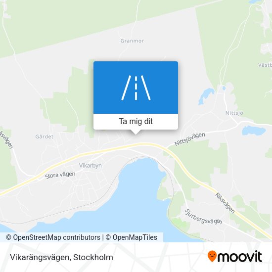 Vikarängsvägen karta