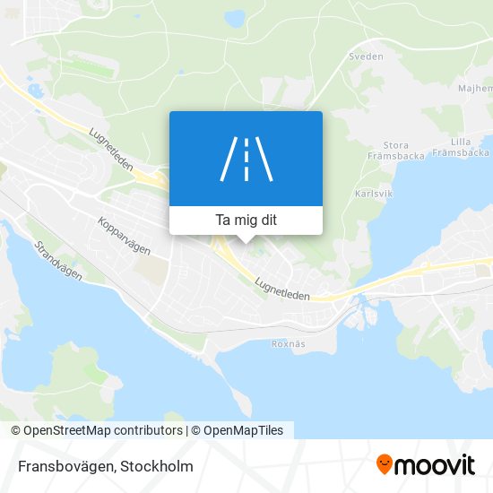 Fransbovägen karta