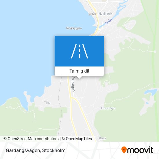 Gärdängsvägen karta