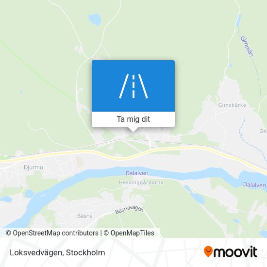 Loksvedvägen karta