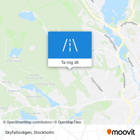 Skyfallsvägen karta