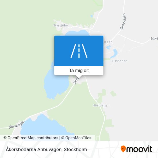 Åkersbodarna Anbuvägen karta