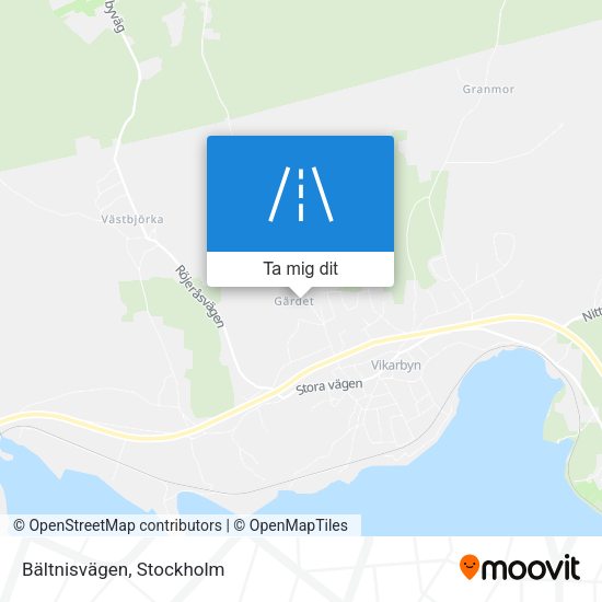Bältnisvägen karta