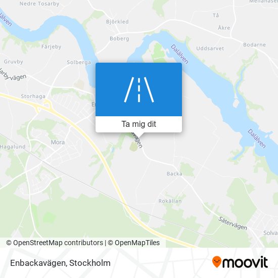 Enbackavägen karta