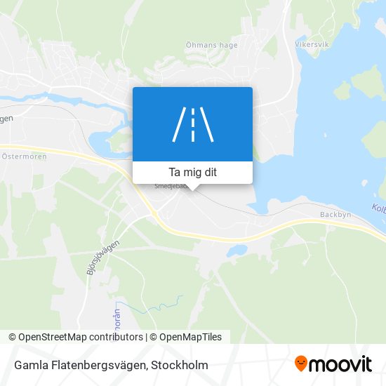 Gamla Flatenbergsvägen karta