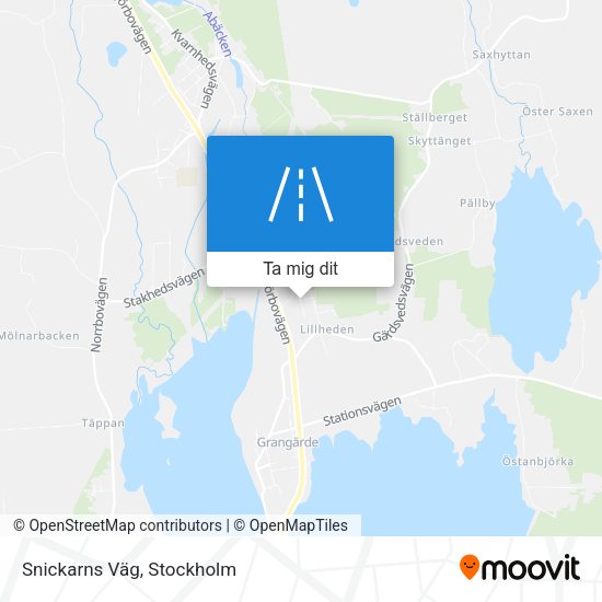 Snickarns Väg karta