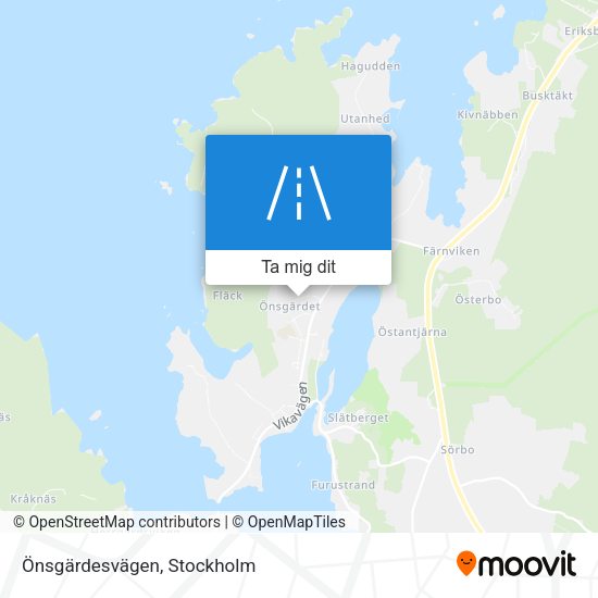 Önsgärdesvägen karta