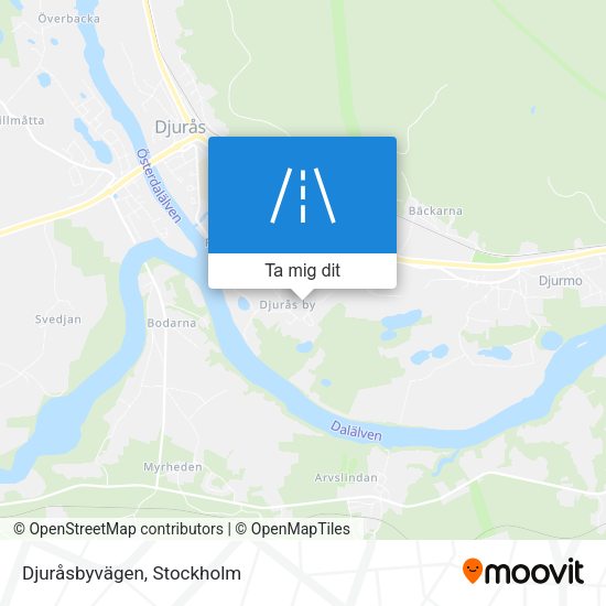 Djuråsbyvägen karta