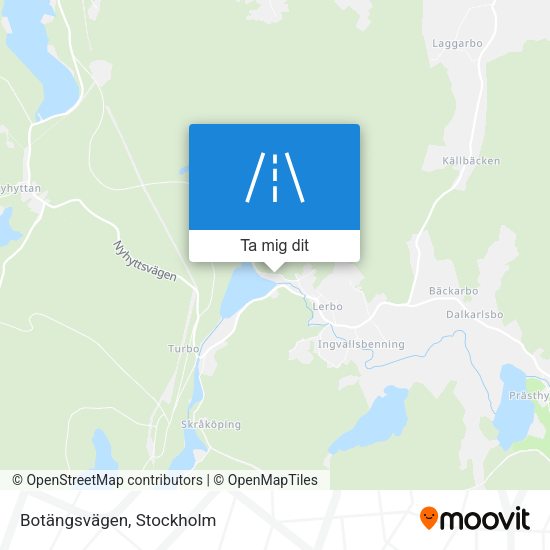 Botängsvägen karta