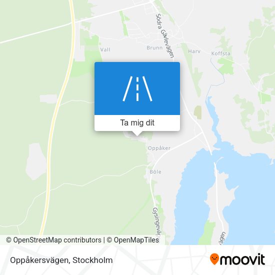 Oppåkersvägen karta