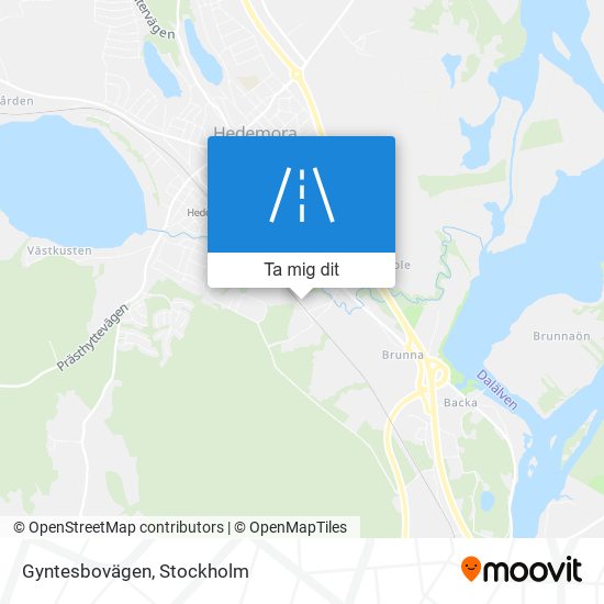 Gyntesbovägen karta