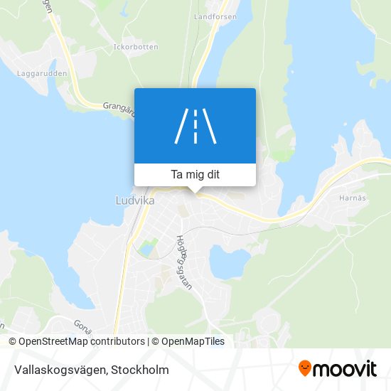 Vallaskogsvägen karta