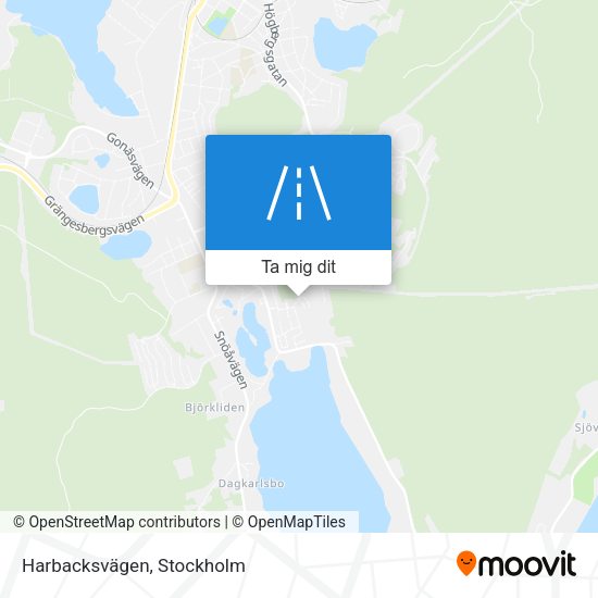 Harbacksvägen karta