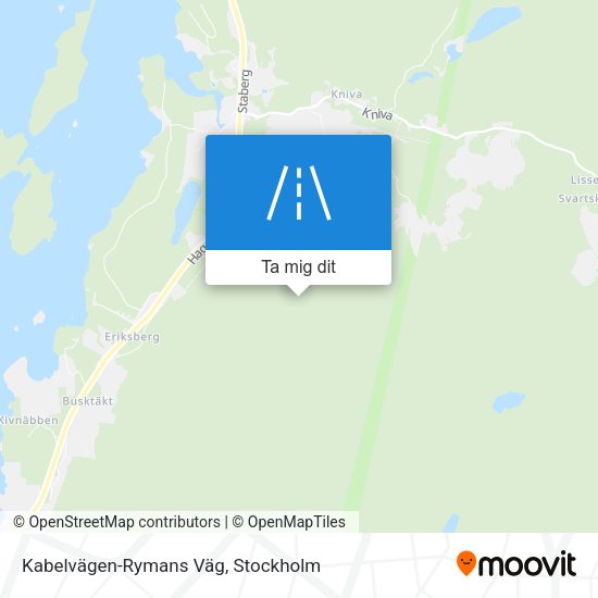 Kabelvägen-Rymans Väg karta