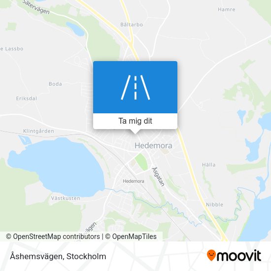Åshemsvägen karta