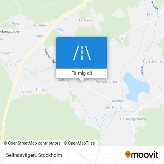 Sellnäsvägen karta