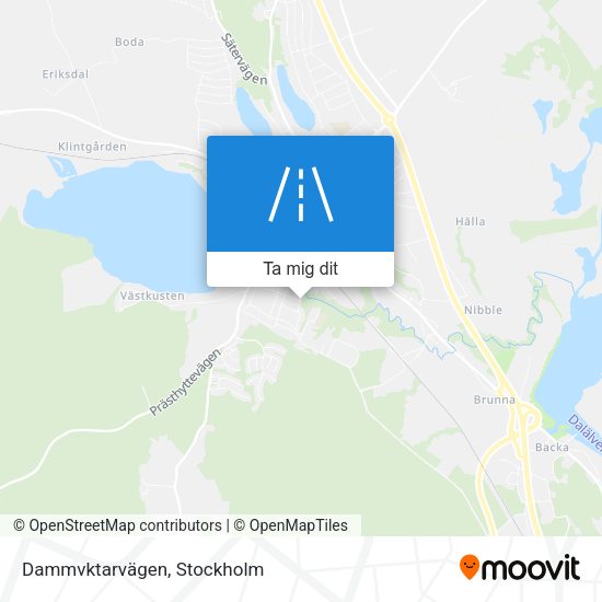 Dammvktarvägen karta