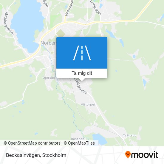 Beckasinvägen karta