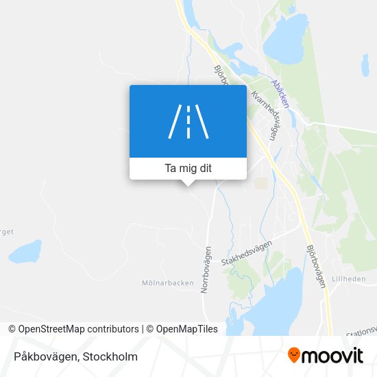 Påkbovägen karta