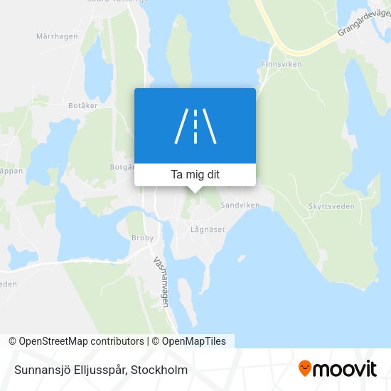 Sunnansjö Elljusspår karta
