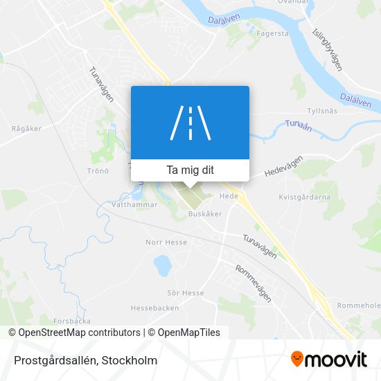 Prostgårdsallén karta