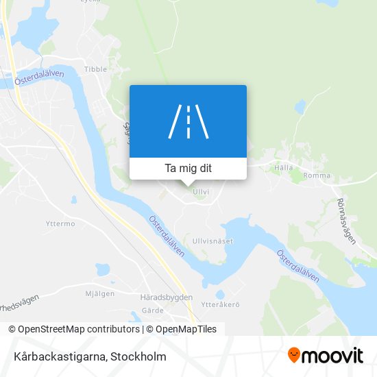 Kårbackastigarna karta