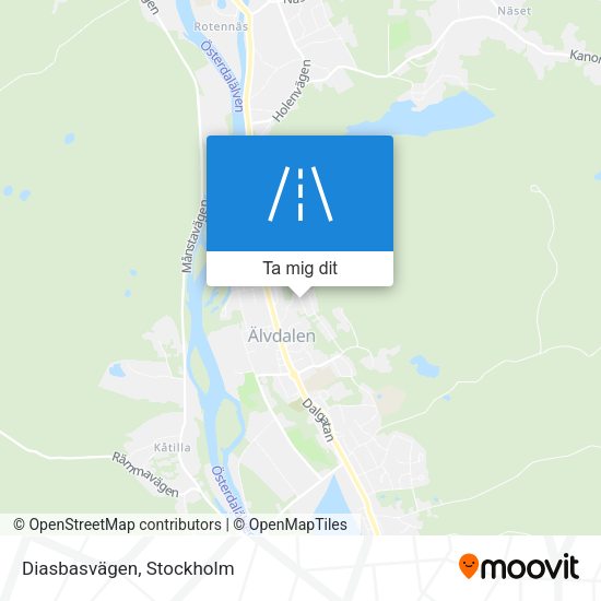 Diasbasvägen karta