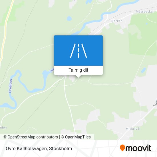Övre Kallholsvägen karta