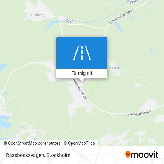 Rassbocksvägen karta