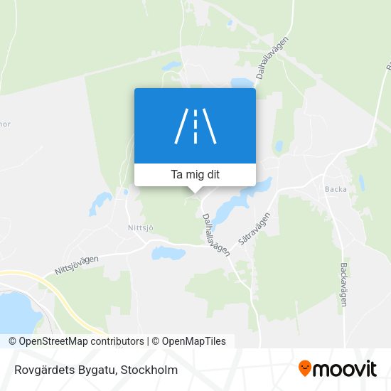 Rovgärdets Bygatu karta