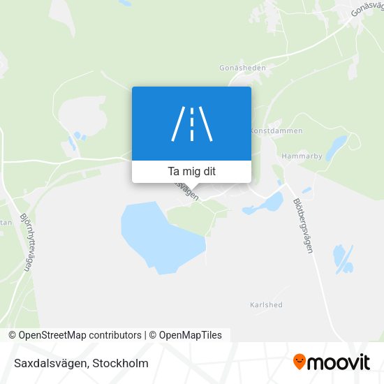 Saxdalsvägen karta