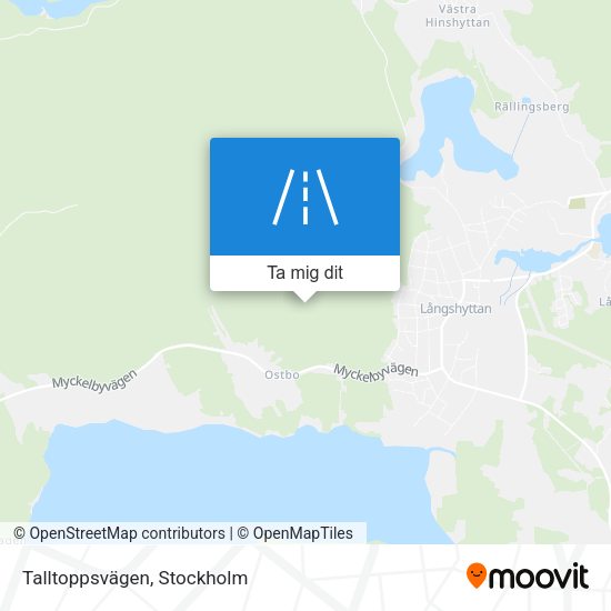 Talltoppsvägen karta