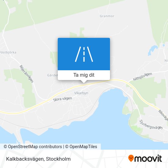 Kalkbacksvägen karta