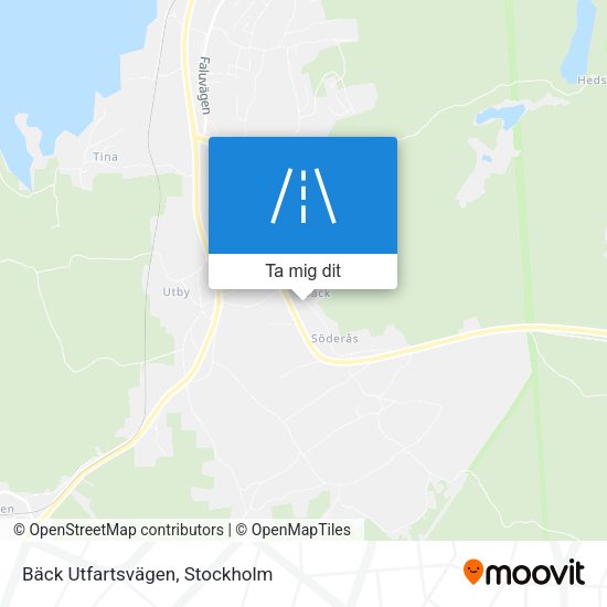 Bäck Utfartsvägen karta