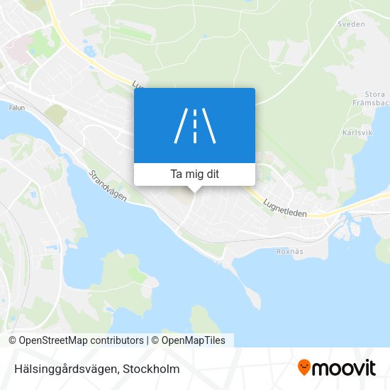 Hälsinggårdsvägen karta