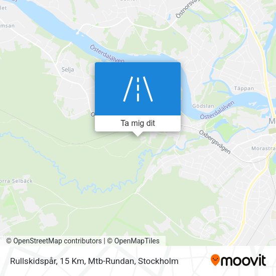 Rullskidspår, 15 Km, Mtb-Rundan karta