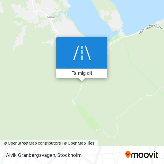 Alvik Granbergsvägen karta