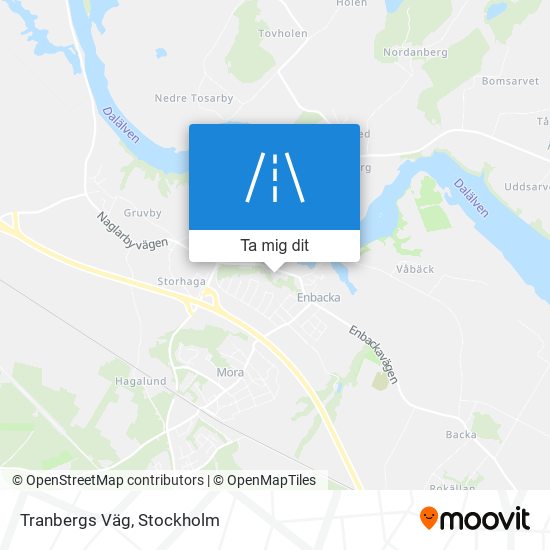 Tranbergs Väg karta